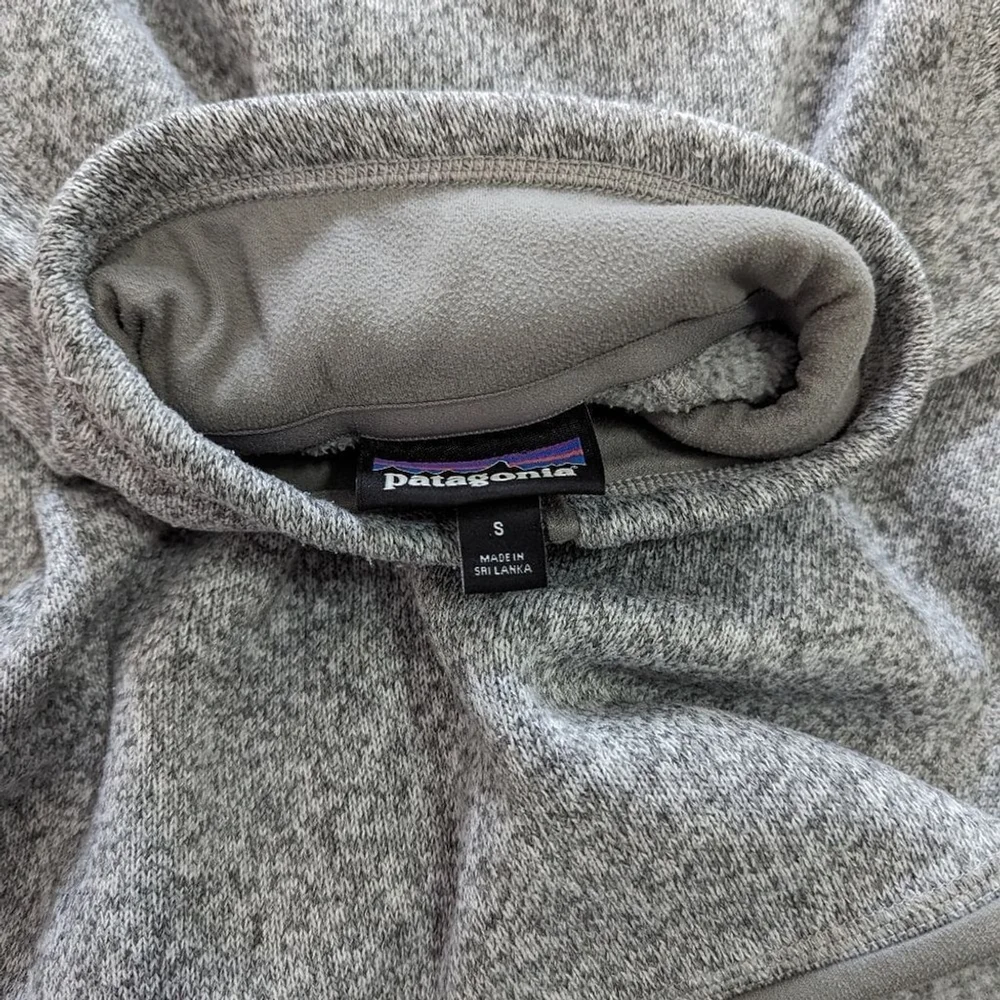 Patagonia Quarter Zip Pullover Better Sweater Fleece Women's sz S in White Birch